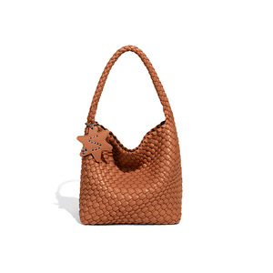 Bolso de Hombro Tejido de Moda para Mujer, Mini Bolso Hobo Bonito para Niñas, Bolso de Axila con Dije de Estrella, Casual para Uso Diario y Viajes - Product Image 6
