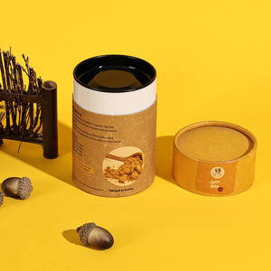 Custom Design Coffee Bean Metal lid <b>Kraft</b> Cardboard Cylinder Packaging <b>Box</b> Food Grade Protein Powder Paper Tube Container - Product Image 4