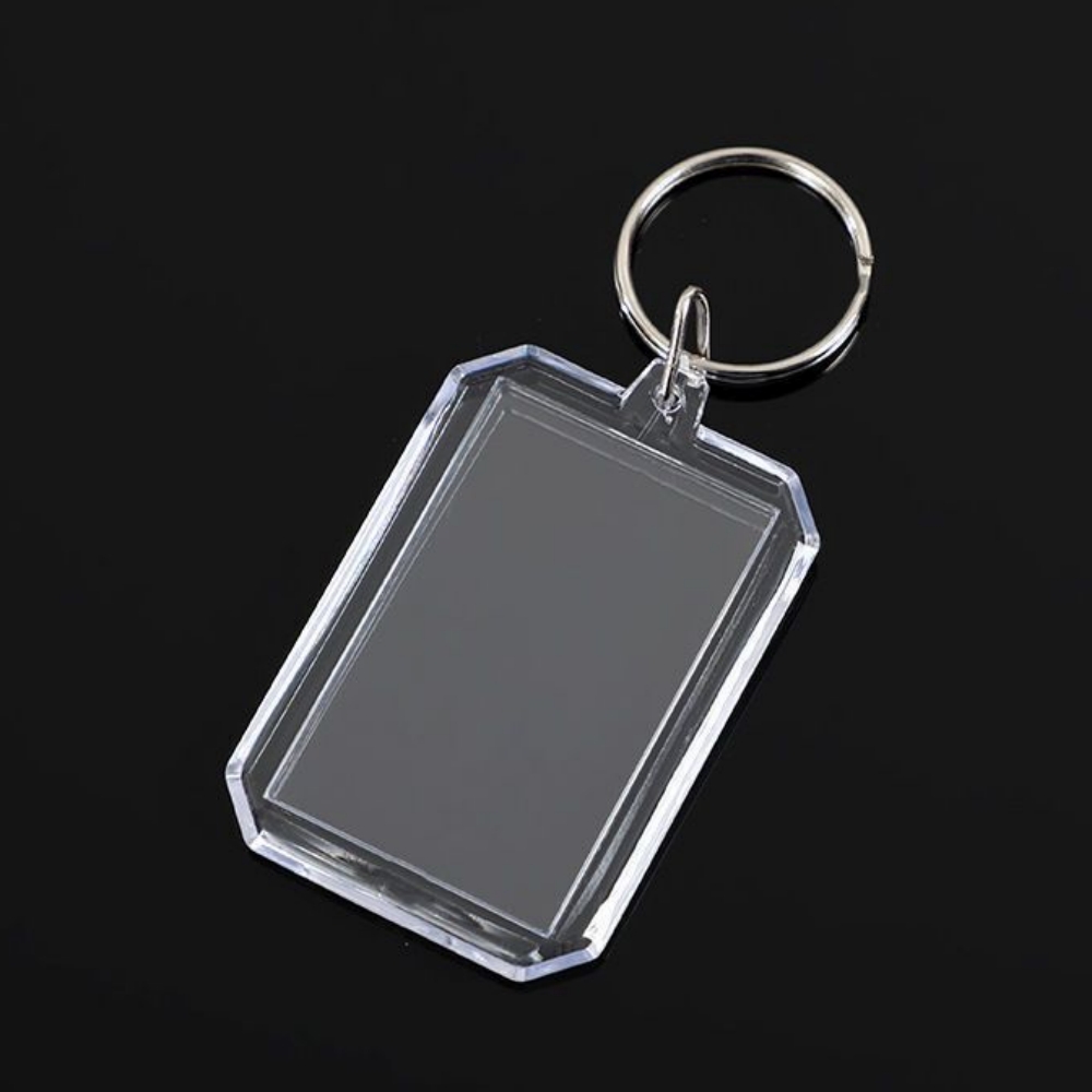 Llavero acrílico rectangular