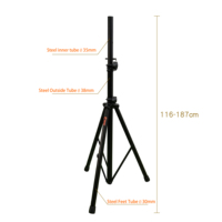 Trépied de studio luxueux CNBear K-375B, capacité 50 kg, flexible, améliore la projection sonore, pour artistes, 6,14 pieds, noir