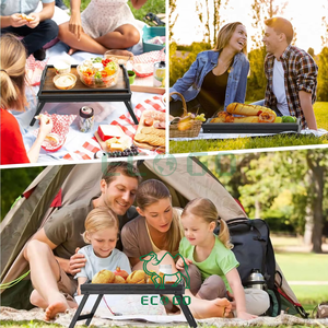 2024 New Design Factory Solid Wooden <b>Lap</b> <b>Desk</b> Snack <b>Tray</b> with Foldable Legs Bamboo Bed <b>Tray</b> for Kitchen Living Room - Product Image 4