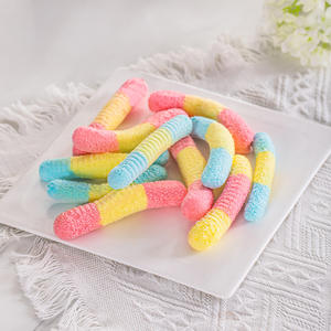 Fabricante mayorista <span class=keywords><strong>de</strong></span> gomitas <span class=keywords><strong>de</strong></span> oruga liofilizadas, aperitivos crujientes agridulces con tiras <span class=keywords><strong>de</strong></span> arcoíris <span class=keywords><strong>de</strong></span> azúcar, embalaje recubierto a granel - Product Image 4