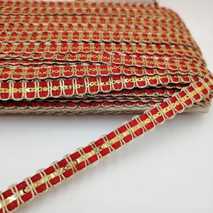 Tự Làm May Dệt Long Lanh Sequined Cắt Tỉa Quần Áo Màu Đỏ Vàng Bạc Bện Dệt Kim Ribbon Trang Phục Trang Trí Đính Cườm Ren Trims - Product Image 4