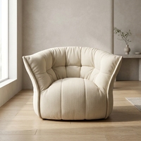 Fauteuil pouf confortable pour coin lecture de chambre à coucher, petit salon, sans assemblage requis
