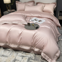Ensemble de couette (duvet) en bambou biologique 100% de luxe, 300TC, doux comme de la soie, drap-housse en bambou biologique 100%, ensemble de draps