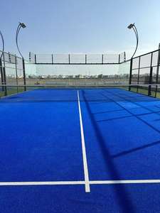 Marcos de metal de alta resistencia Vidrio completo Ahorro de energía Césped resistente al desgaste Juego completo Equipo de <span class=keywords><strong>cancha</strong></span> de tenis Pista de Pádel a prueba de herrumbre - Product Image 3