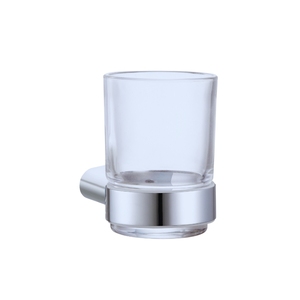 Porte-gobelet en verre chromé moderne, en alliage de zinc, à fixer au mur, pour salle de bain - Product Image 2