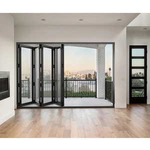 Metodo di apertura pieghevole in vetro temperato smaltato Bi-pieghevole Klappglaswand Pintong Salamin Na Nababaluktot - Product Image 1