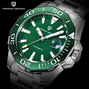 Montre mécanique sportive pour homme Pagani Design, best-seller, boîtier en acier inoxydable, étanche, aiguilles lumineuses, affichage de la date - Product Image 2