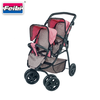 Poussette double pour bébés Dollri Starri, nouvelle arrivée en tissu, pour les enfants plus âgés, avec poignée réglable et panier, poussette double