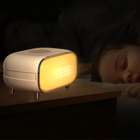 Lampe intelligente d'aide au sommeil personnalisée Veilleuse à LED orange Machine à sons naturels pour enfants
