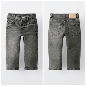 2025 jean pour garçons gris taille haute garçons jean pantalon ample confortable respirant enfants pantalons décontractés avec bouton - Product Image 5