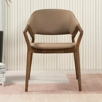 Chaises de salle à manger en bois massif de luxe pour la maison et les restaurants, avec coussin en tissu cuir, vente en gros JP
