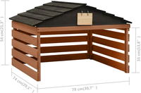 Abri pour voiture en bois de style moderne Abri de garage pour tondeuse à gazon de jardin extérieur pour voitures