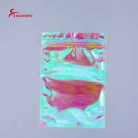 Sacs holographiques transparents en Mylar, Mini sacs décoratifs anti-odeur au Laser, 100 unités