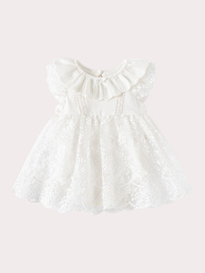 Ropa <span class=keywords><strong>de</strong></span> Bebé Luna Llena, Conjunto <span class=keywords><strong>de</strong></span> Verano <span class=keywords><strong>de</strong></span> Algodón y Elastano, Mameluco para Recién <span class=keywords><strong>Nacido</strong></span>, Vestido para Niña, Vestido para el Primer Cumpleaños, Vestido Fino y Dulce - Product Image 6