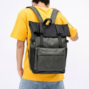 Custom logo PU Leather Waterproof Sports Backpack Men Laptop Bag School Bag Fashion College Bags Backpack - Product Image 2