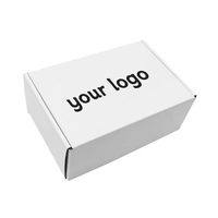 Boîte d'expédition personnalisée en papier kraft ondulé recyclable avec logo imprimé, boîte d'expédition blanche