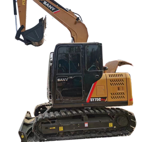 Miniexcavadora Sany SY75C de 7.5 Toneladas Usada, Como Nueva, Precio con Descuento, Accesorio de Pulgar, Accesorio de Barrena, Certificación CE, Martillo Rompedor - Product Image 1