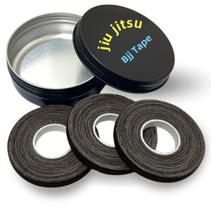 Pita Perekat Jari untuk Olahraga Jiu Jitsu, <span class=keywords><strong>3</strong></span> Gulungan dalam Kotak Timah, 100% Katun Bernapas untuk Judo, MMA, Atletik, Panjat Tebing, Berbahan Zinc Oxide - Product Image 1