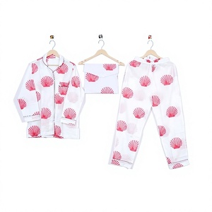 Meilleures ventes : Nouvelle collection de pyjamas d'été pour femmes en coton respirant et doux, imprimé à la main, disponibles en plusieurs modèles - Product Image 1