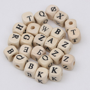 Coffre-fort En <span class=keywords><strong>Bois</strong></span> Naturel BRICOLAGE 10mm Alphabet Noir A-Z Cube <span class=keywords><strong>Bois</strong></span> <span class=keywords><strong>Perles</strong></span> de Lettre - Product Image 4