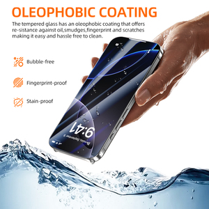 Protector de pantalla de vidrio templado totalmente transparente antiarañazos 9H para iPhone 13 12 11 10 XS Pro Max para iPhone 14 Pro Max - Product Image 4