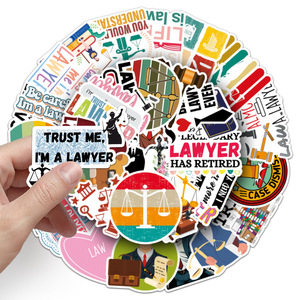 50 autocollants personnalisés pour avocat, style dessin animé graffiti, pour ordinateur portable, téléphone, décoration, cadeau pour étudiants en droit - Product Image 5