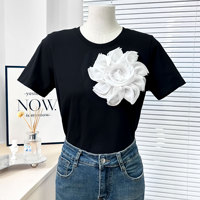 Vente chaude nouveau Design Style coréen 3D coloré fleur patchs ruban mariage bricolage Corsage Rose fleur Appliques