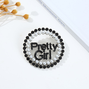 Broche de Aleación con Pedrería, Simple y Elegante, Accesorio de Ropa para Chicas Bonitas y Populares - Product Image 6