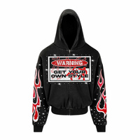 Sweat à capuche surdimensionné décontracté à manches longues style hip-hop personnalisé OEM, imprimé DGT, streetwear délavé