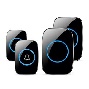 Modern Battery Operated <b>Wireless</b> Remote Control Waterproof Smart Home Doorbell with 5 Volume Levels and 60 Songs - Product Image 1