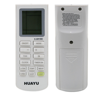 Télécommande universelle pour climatiseur HUAYU K-GR1582 à code fixe, piles AAA, matériau ABS, certifiée CE/FCC/ROHS/ISO9100
