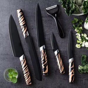 Ensemble de couteaux de cuisine professionnels en acier inoxydable de haute qualité, couteau de chef, couteau à trancher, éplucheur, pour couper - Product Image 3