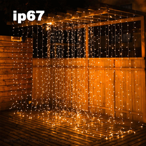 IP65 Waterproof <b>Curtain</b> Drape <b>Lights</b> DC 24V 220V 240V 100M Custom Connectable Commercial Project Christmas Facade Outdoor - Product Image 1