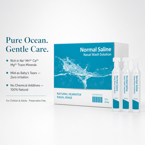 Solution <span class=keywords><strong>de</strong></span> lavage nasal au sel normal pour enfants et adultes, soulage la congestion nasale, la sécheresse et les allergies - Product Image 5