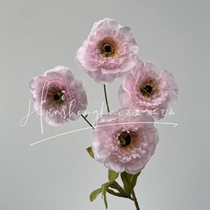 Flores Artificiales de Peonía, Rama Individual, Color Rosa, Seda, Alta Simulación, Decoraciones para Bodas - Product Image 4