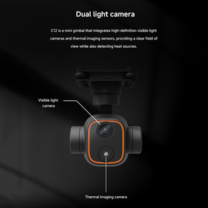 Skydroid C12 Thermal Imagery 3-Axis Dual Light Gimbal Camera 2K Resolution AI Automatic Tracking PTZ Camera <strong>Drone</strong> <strong>Accessories</strong> - Product Image 4