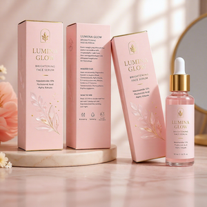 กล่องกระดาษบรรจุภัณฑ์ผลิตภัณฑ์บำรุงผิวสีชมพูสุดหรูแบบกำหนดเอง - Product Image 1