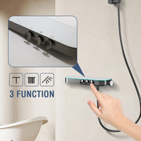 Système de douche encastré intelligent ensemble de douche thermostatique robinet de bain fonction 3 voies rond pistolet de douche à main gris métal