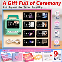Lecteur de musique rétro en forme de cassette avec aimant pour réfrigérateur NFC, impression personnalisée de Noël et chanson personnalisée, haut-parleur à induction rechargeable, cadeau de Noël