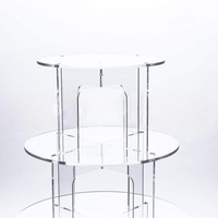 Support à gâteaux transparent en acrylique sur plusieurs niveaux, personnalisé en usine, détachable, facile à assembler, pour mariages et fêtes