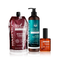 Maxipro Salon Use Organique Argan Huile Collagène Crème Kératine 2-en-1 Anti-frisottis Fluffy Cheveux Réparateur Anti-Chute de Cheveux Ensemble de Soins