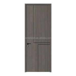 ประตูแผงผิวไม้ HDF MDF สีขาวไพรเมอร์สนไม้ภายในสำหรับโครงการบ้านขายส่งพร้อมประตูล็อคอัจฉริยะ - Product Image 5