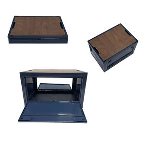 Bafuluo nouveau produit ménage grande voiture Mobile/cuisine rangement Camp boîte Mobile <span class=keywords><strong>remorque</strong></span> Camping boîte pliante avec couvercle <span class=keywords><strong>en</strong></span> bois - Product Image 3