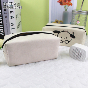 Tùy Chỉnh Công Suất Lớn Đa-Ngăn Dây Kéo Bút Chì Trường Hợp Tùy Chỉnh Bông Vải Trẻ Em Trường Bút Chì Hộp Với Logo In - Product Image 3