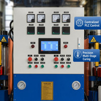 Presse de vulcanisation de caoutchouc silicone à double station avec rail coulissant et système de traitement automatique par navette de moules