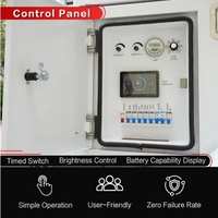 Mobil Monokristal Silikon Güneş Enerjili CCTV Güvenlik Treyleri 6*100W LED Işıklar Teleskopik Direk IP67 Su Geçirmez