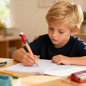 कारखाने कस्टम प्राकृतिक लकड़ी के नक्काशीदार जानवरों के साथ जानवरों के पेन उपहार के लिए लकड़ी के प्रचार बॉलपॉइंट पेन - Product Image 2