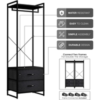 Offres Spéciales moderne chambre affichage vêtements suspendus armoire étagère de rangement meubles Portable garde-robe placard